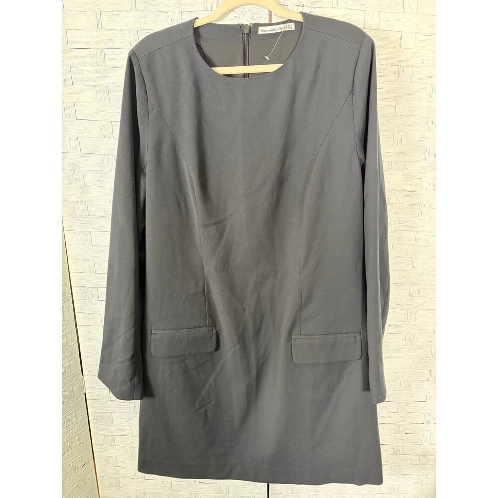 Abercrombie &‎ Finch women's dress mini sheath soft black career minimalist